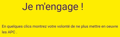APC je m'engage APC je m'engage