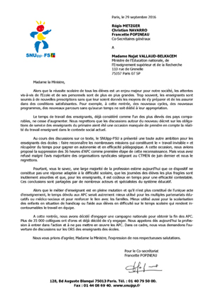 APC lettre Ministre APC lettre Ministre