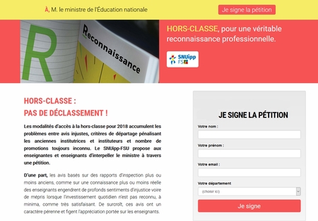 Hors-classe pas de déclassement Hors-classe pas de déclassement