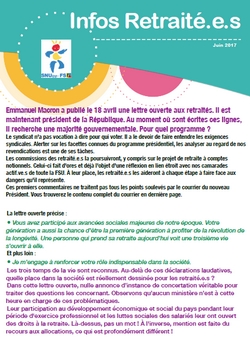 Lettre retraités Macron Lettre retraités Macron