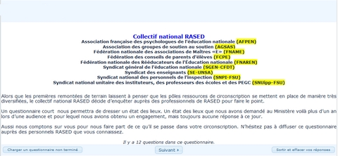 RASED enquête RASED enquête