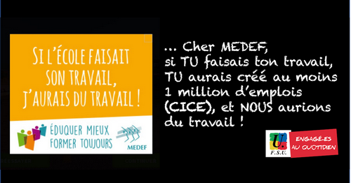 FSU MEDEF FSU MEDEF