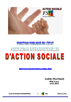 Guide action sociale avril 2018 Guide action sociale avril 2018