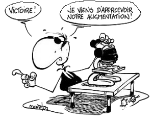 Je viens d'apercevoir notre augmentation Je viens d'apercevoir notre augmentation