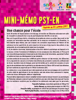 PSY memo février 2017 PSY memo février 2017