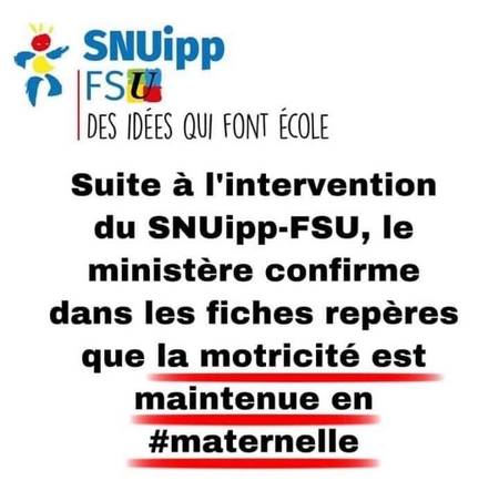 Motricité maintenue en maternelle Motricité maintenue en maternelle