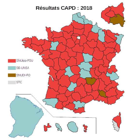 2018 CAPD résultats carte de France 2018 CAPD résultats carte de France