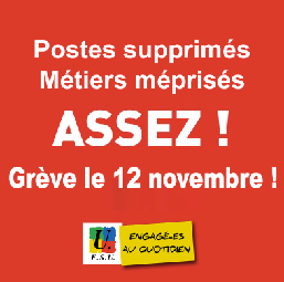 ASSEZ tous en gève le 12 novembre 2018 ASSEZ tous en gève le 12 novembre 2018